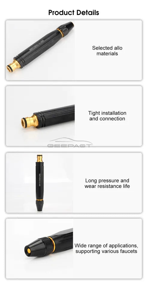 Portable High-Pressure Water Hose Nozzle