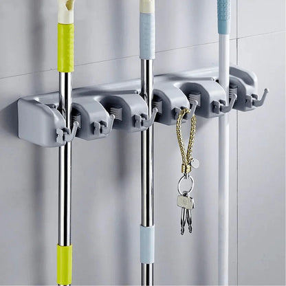 Multi-Purpose Broom & Toiletries Organizer