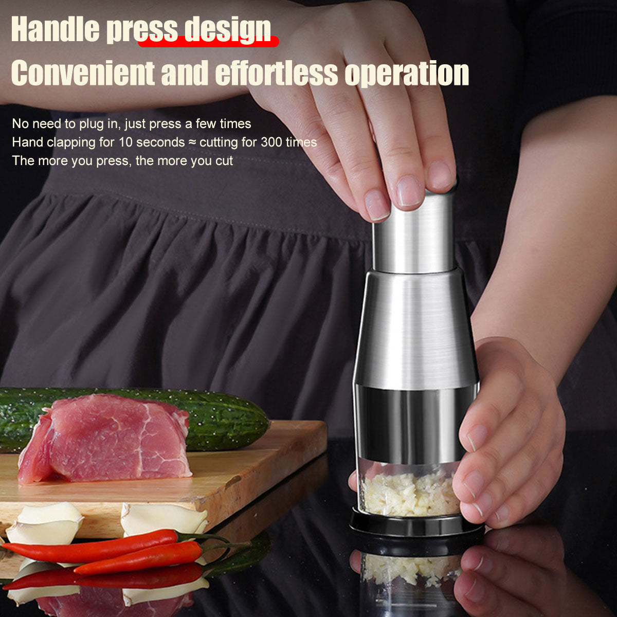 Manual Garlic Crusher & Press for Kitchen