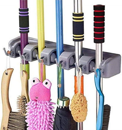 Multi-Purpose Broom & Toiletries Organizer