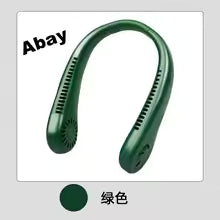 Portable Neck Fan, Mini Bladeless Hanging Neck Fan 1200mAh Rechargeable Air Cooler 3 Speed for Student Office Summer Sports Fans
