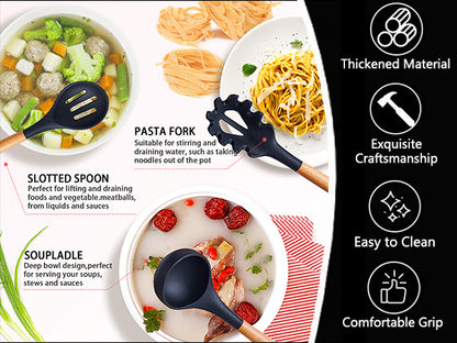 12-Piece Silicone Cooking Utensils Set