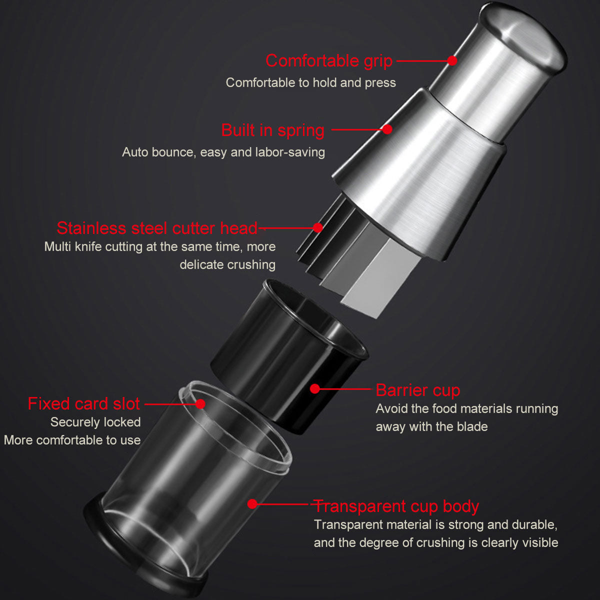 Manual Garlic Crusher & Press for Kitchen