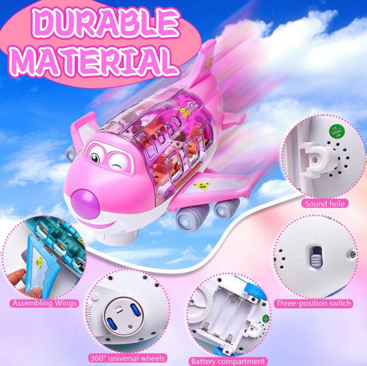 Rotating Electric Airplane Toy ✈️