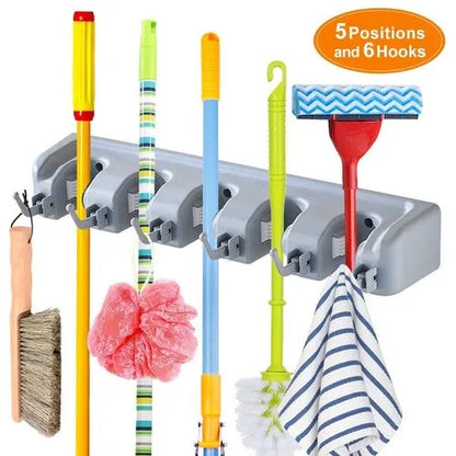 Multi-Purpose Broom & Toiletries Organizer