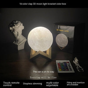 3D Moon LED Night Lamp for Bedroom Decor