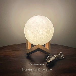 3D Moon LED Night Lamp for Bedroom Decor