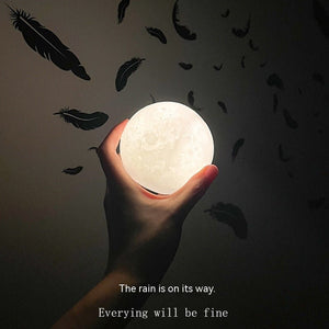 3D Moon LED Night Lamp for Bedroom Decor