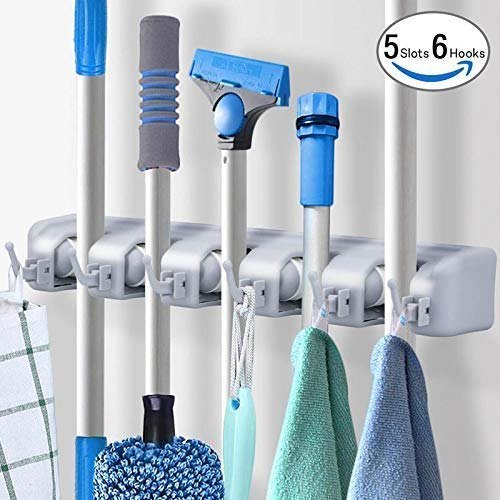Multi-Purpose Broom & Toiletries Organizer