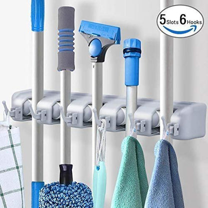 Multi-Purpose Broom & Toiletries Organizer